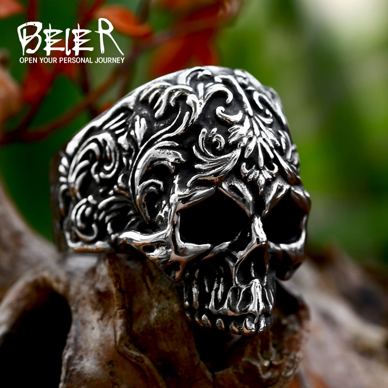 Gothic Skull Ring - BEIER Stainless Steel Man's Punk Style