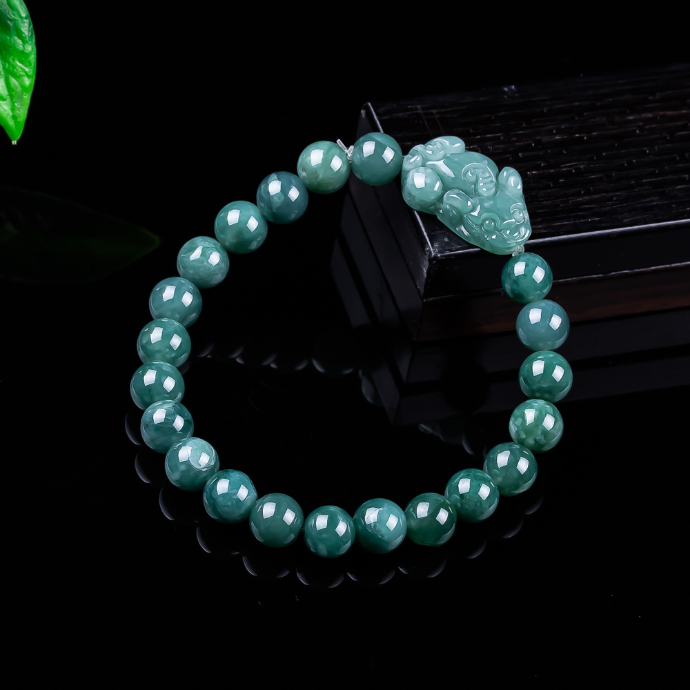 Jewelry & Watches Sp Z Oo Ul Frezerów 3 - Natural Burmese Jadeite Pixiu Bracelet Vintage