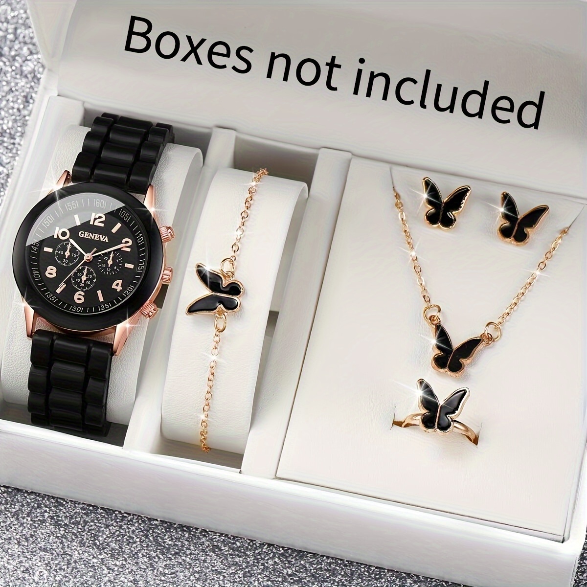 Jewelry Box Organizer Watches - 6PCS/Set Women's Watch Casual Silicone Band
