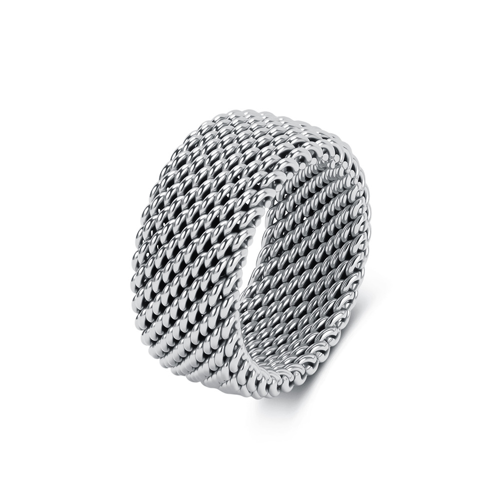 Minimalist Ring Stackable - Trendy Stainless Steel Woven Ring Geometric
