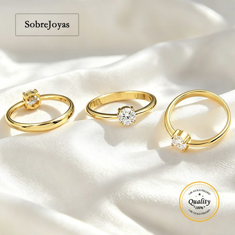 Minimalist Ring Stackable - 14K Gold Filled 5A CZ Ring