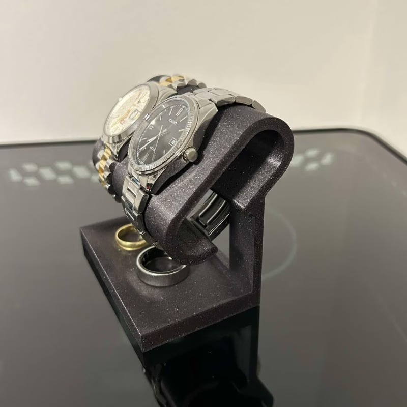 Jewelry Box Organizer Watches - Dual Watch Jewelry Display Stand,Brushed Tabletop