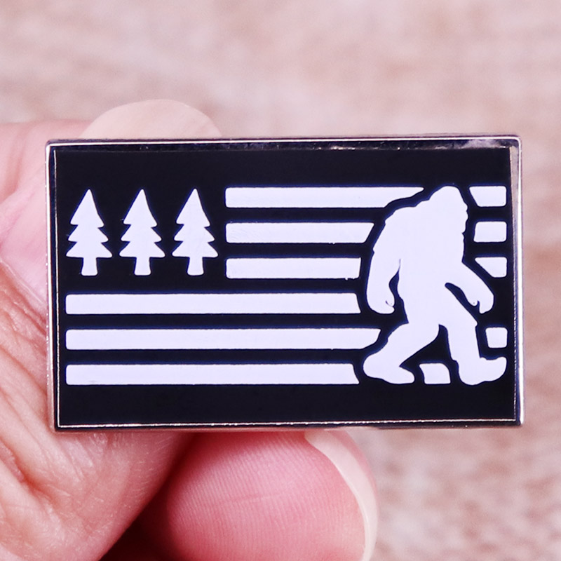 Pacific Jewelry & Watches Los Angeles - American Flag Bigfoot PNW Pacific Enamel