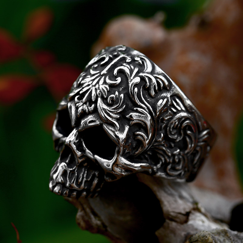 BEIER Stainless Steel Man's Pu - Gothic Skull Ring recension och pris