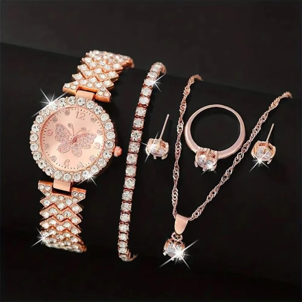 6PCS/Set Luxury Rhinestone But - Jewelry Box Organizer Watches recension och pris