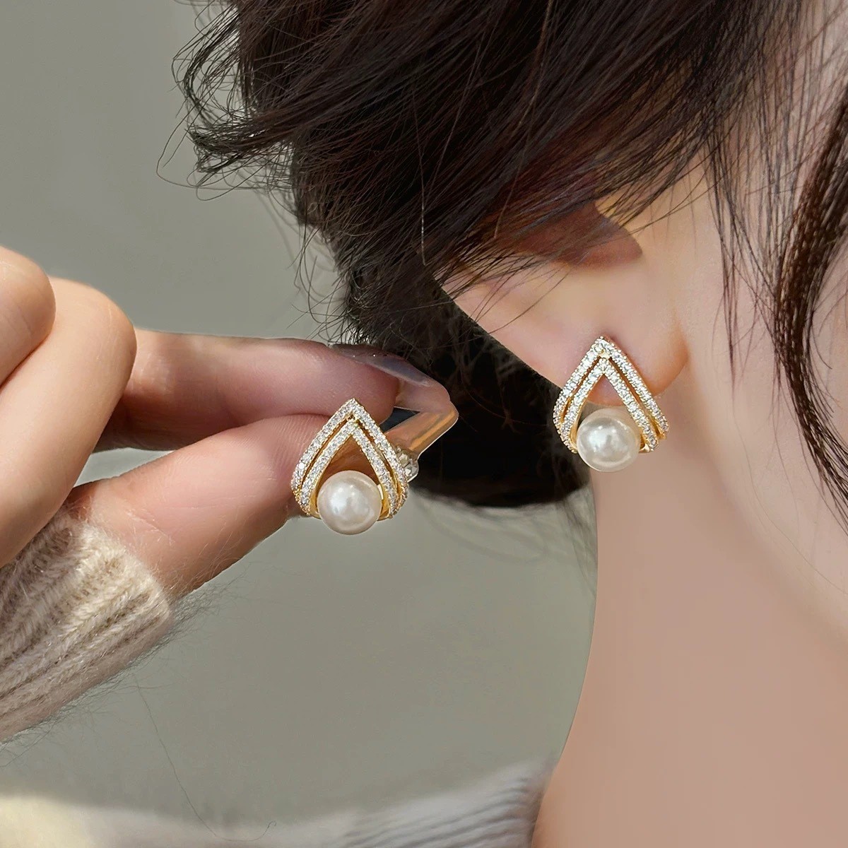 925 Silver Needle Korean Fashi - Pearl Stud Earrings recension och pris