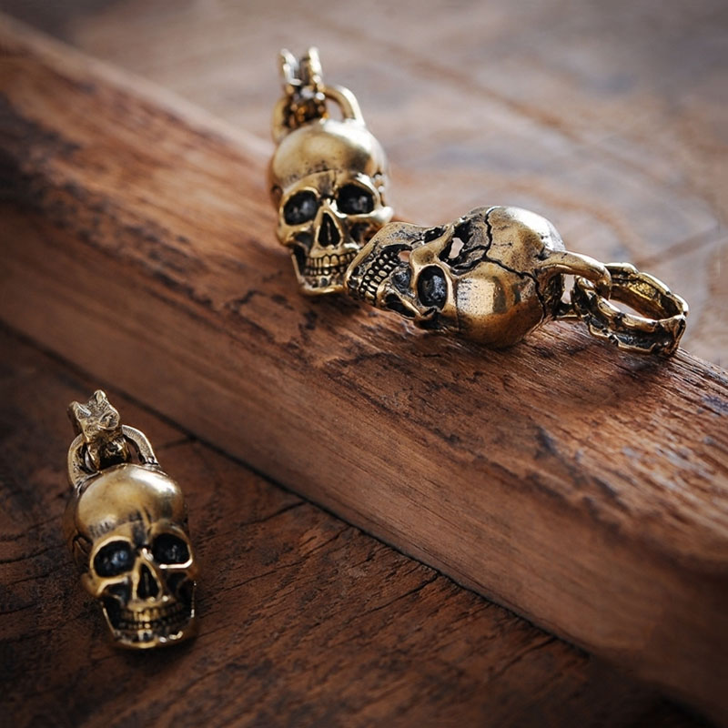 Vintage Punk Skull Head Keyrin - Gothic Skull Ring recension och pris