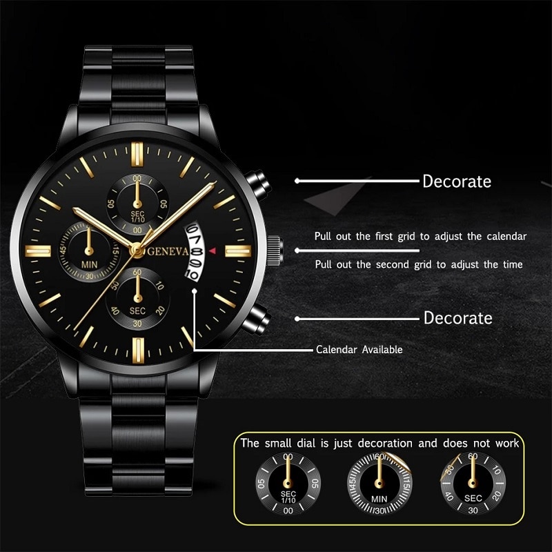 Fashion Men Black Stainless St - Seiko Watch 5 Sports recension och pris