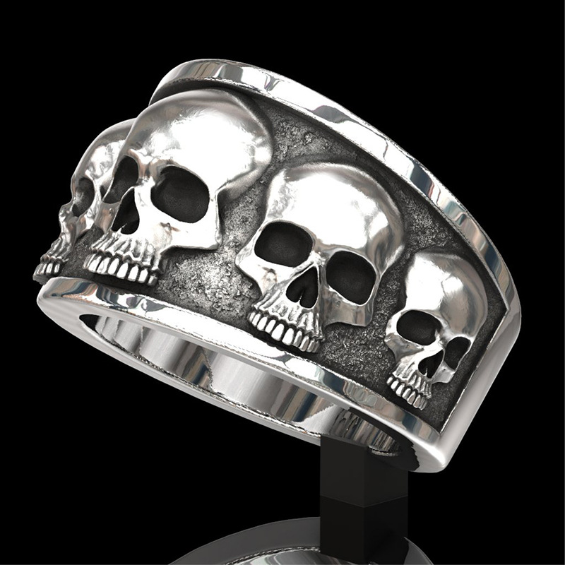New Hot Selling Classic Stainl - Gothic Skull Ring recension och pris