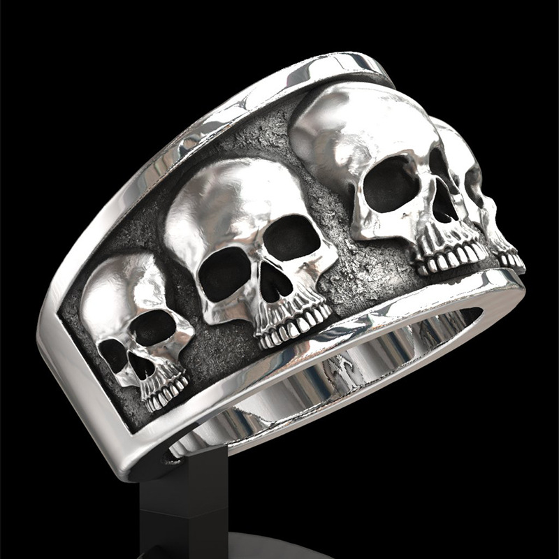 New Hot Selling Classic Stainl - Gothic Skull Ring recension och pris