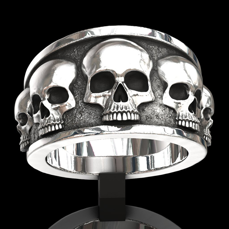 New Hot Selling Classic Stainl - Gothic Skull Ring recension och pris