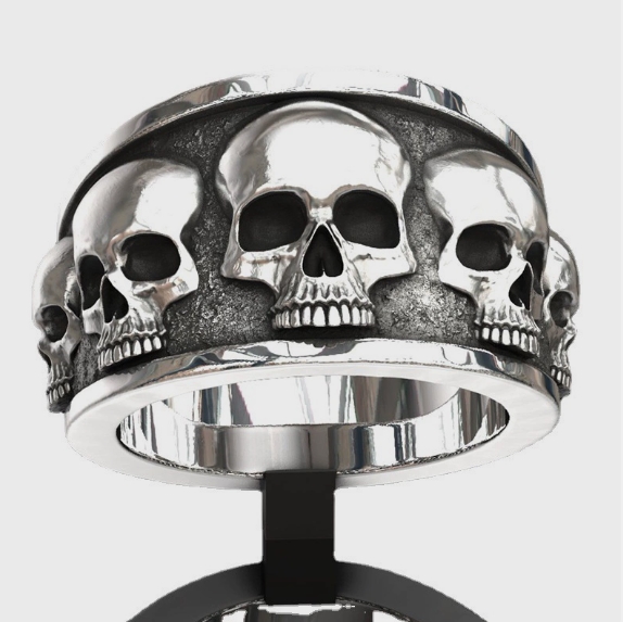 New Hot Selling Classic Stainl - Gothic Skull Ring recension och pris
