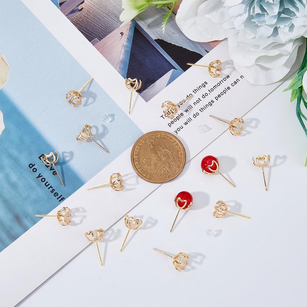 30Pcs Earring Mounting 4-Heart - Pearl Stud Earrings recension och pris