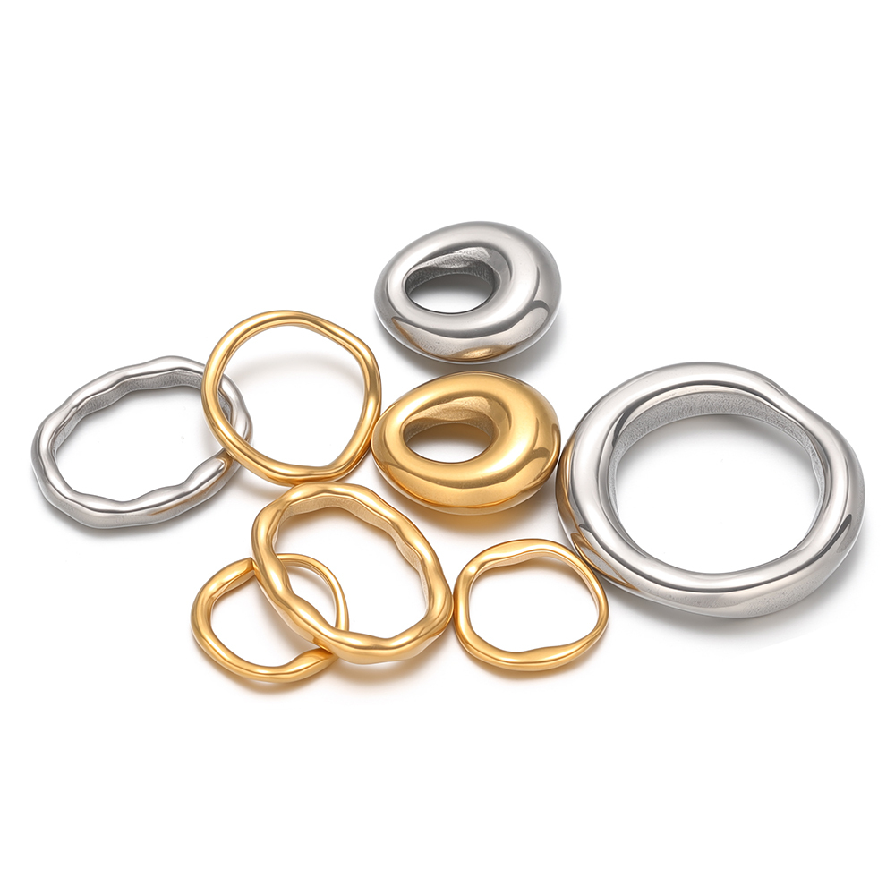 5pcs Stainless Steel Round Ova - Hoop Earrings recension och pris