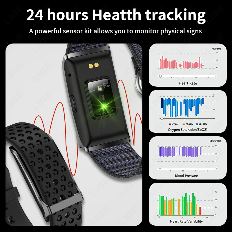 LIGE Smart Watch Heart Rate Bl - Italian Jewelry Watches recension och pris