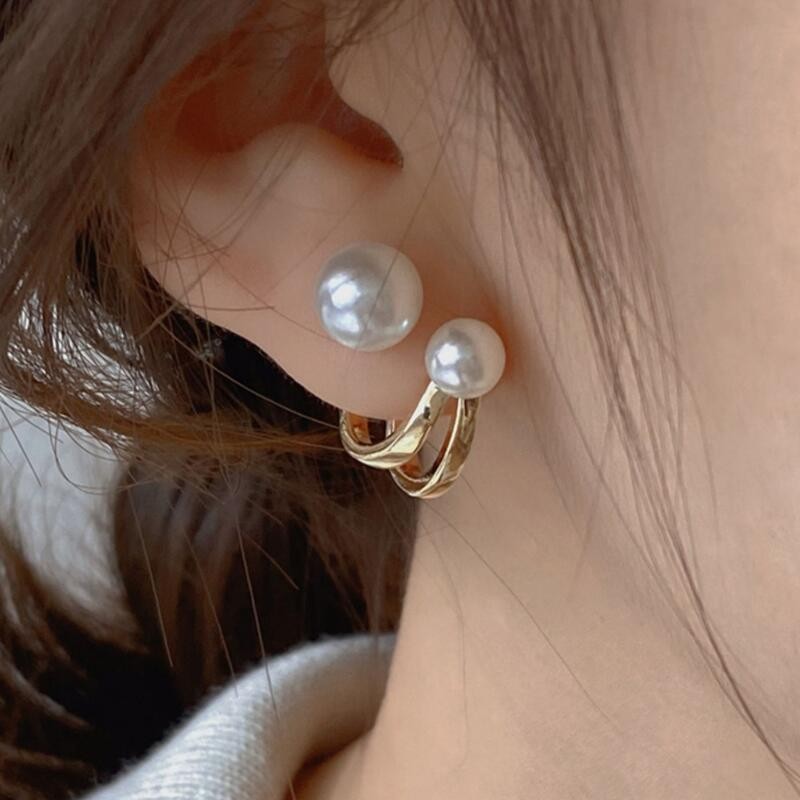 925 Silver Needle Korean Fashi - Pearl Stud Earrings recension och pris