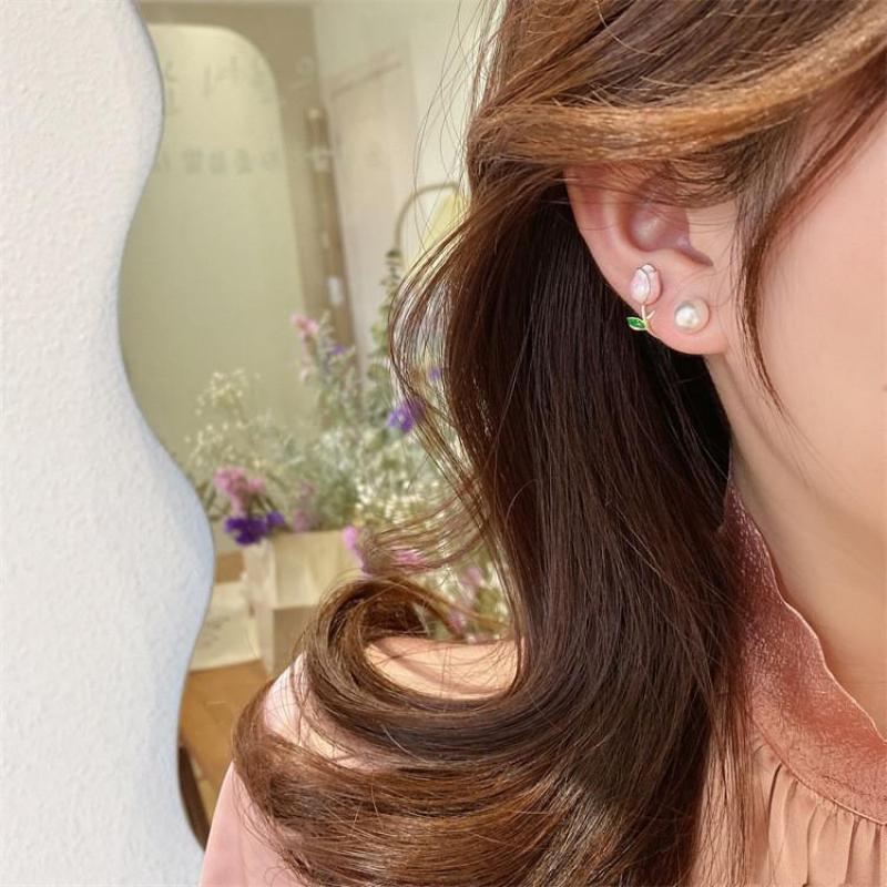 925 Silver Needle Korean Fashi - Pearl Stud Earrings recension och pris