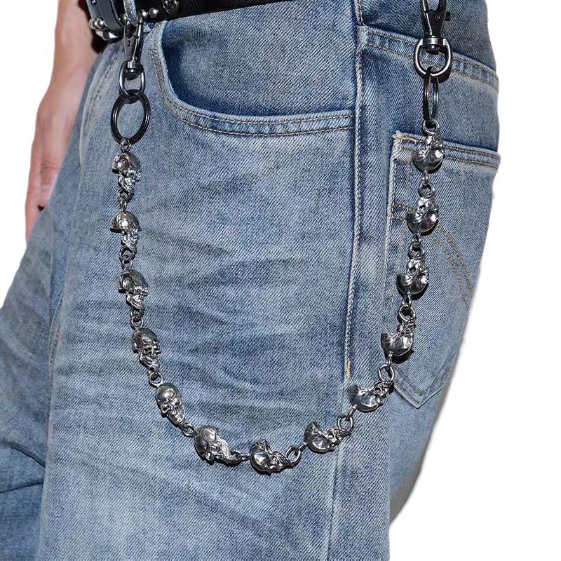 Skull Keychain Wallet Chain, P - Gothic Skull Ring recension och pris