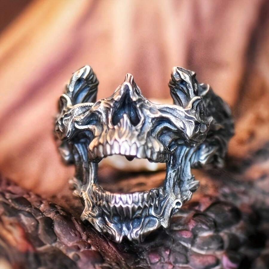 Vintage Gothic Death Skull Mas - Gothic Skull Ring recension och pris