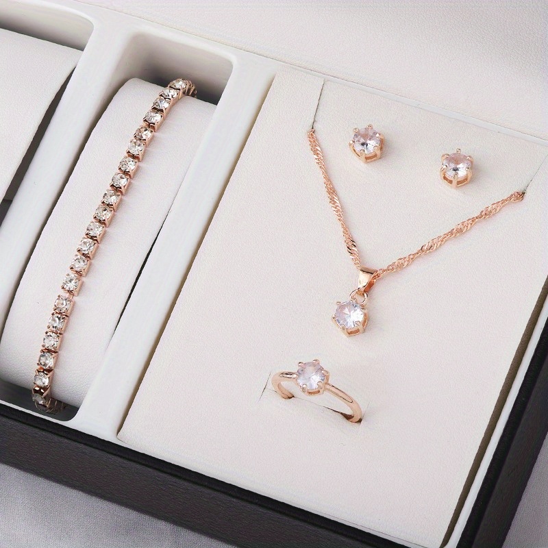 4-Piece Minimalist Zircon Jewe - Minimalist Ring Stackable recension och pris