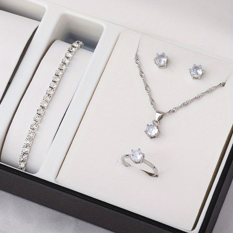 4-Piece Minimalist Zircon Jewe - Minimalist Ring Stackable recension och pris