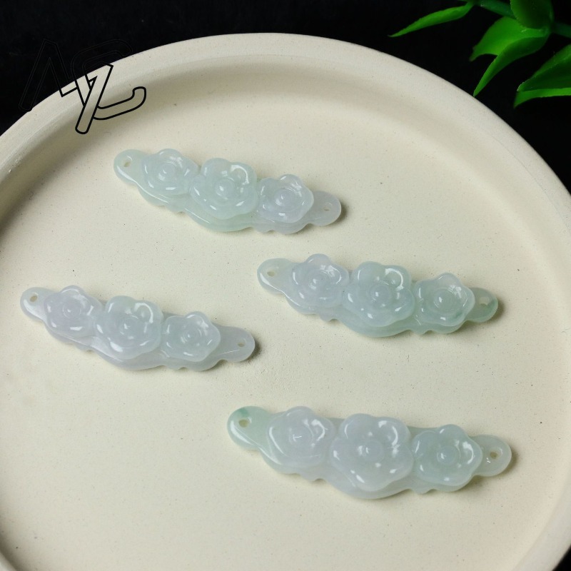 1pc Natural Jadeite Emerald Fl - Jewelry & Watches Sp Z Oo Ul Frezerów 3 recension och pris