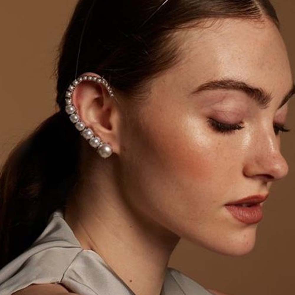 Stonefans Pearl Ear Clips With - Pearl Stud Earrings recension och pris