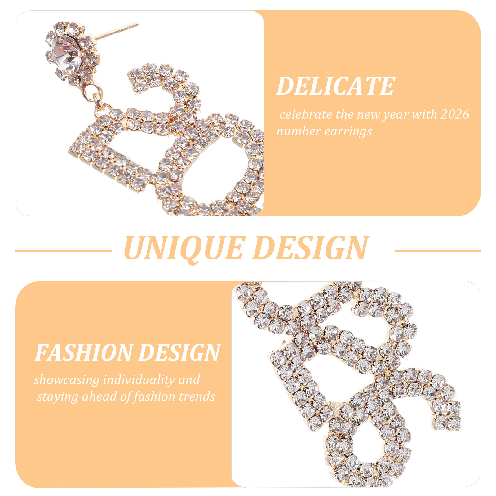 2026 Number Rhinestone Earring - Eve Jewelry & Watches Distribuidor Oficial Rolex Buenos Aires recension och pris
