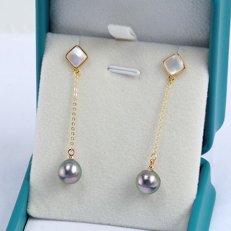 4PCS E200 Gold Plated Copper S - Pearl Stud Earrings recension och pris