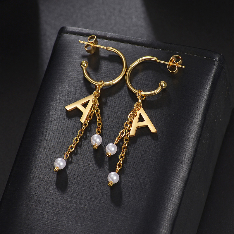 Auxauxme Custom Name Earrings  - Pearl Stud Earrings recension och pris