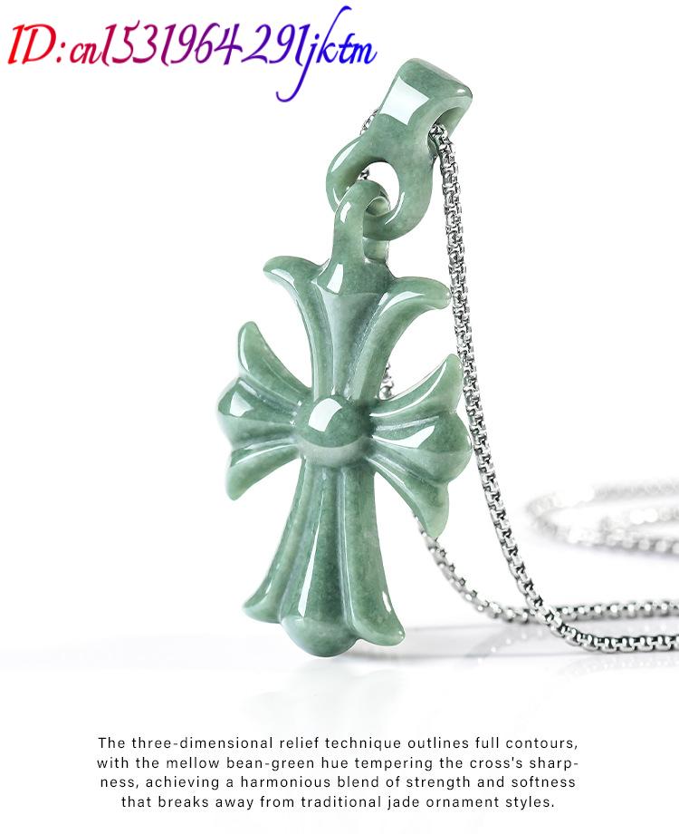 Natural Burmese Jadeite Cross  - Jewelry & Watches Sp Z Oo Ul Frezerów 3 recension och pris