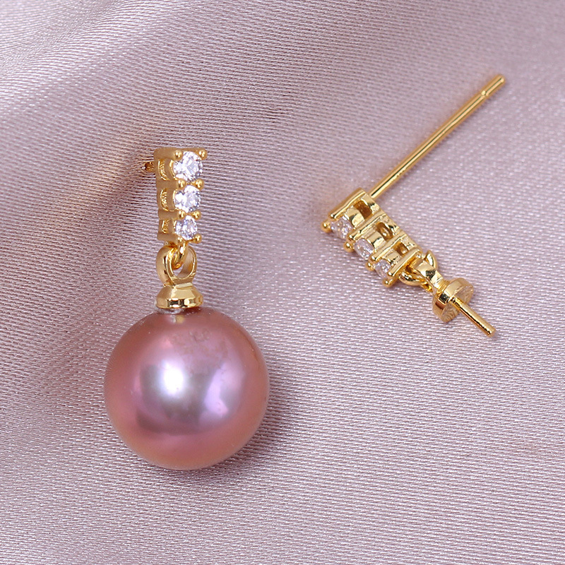 Domestic Copper 14K Gold, Prin - Pearl Stud Earrings recension och pris