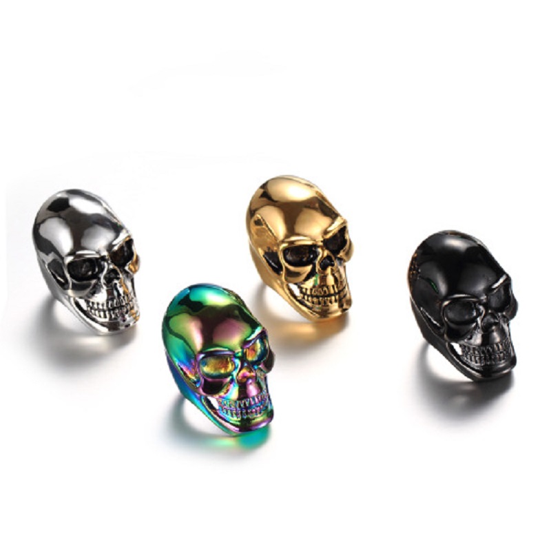The New Cool Men Boy Gothic Pu - Gothic Skull Ring recension och pris