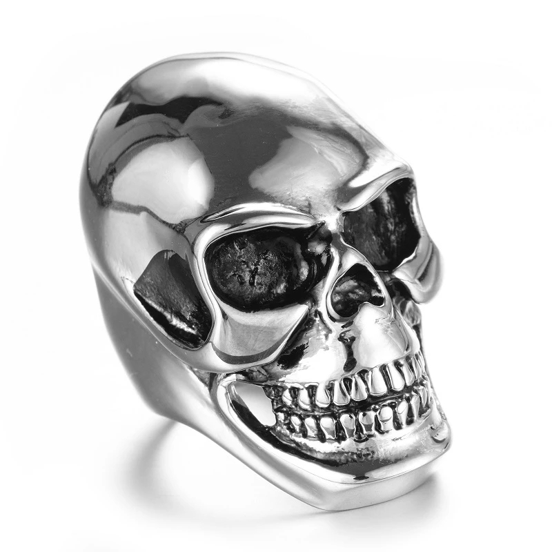 The New Cool Men Boy Gothic Pu - Gothic Skull Ring recension och pris