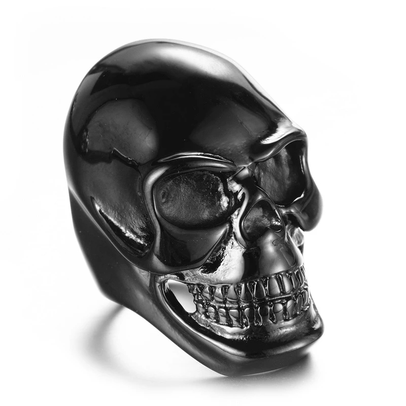 The New Cool Men Boy Gothic Pu - Gothic Skull Ring recension och pris