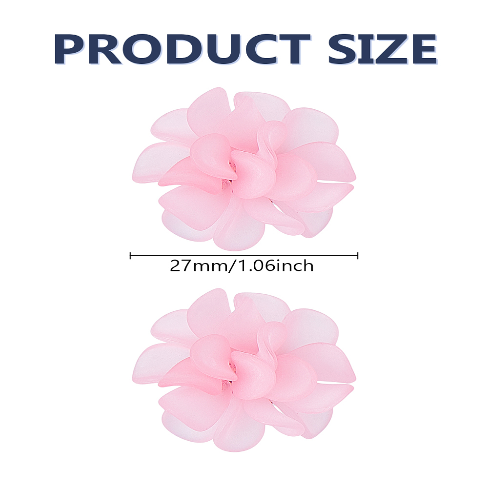 1Pair Flower Acrylic Stud Earr - Pearl Stud Earrings recension och pris