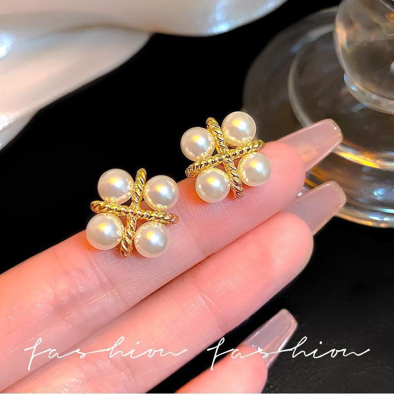 925 Silver Needle Korean Fashi - Pearl Stud Earrings recension och pris