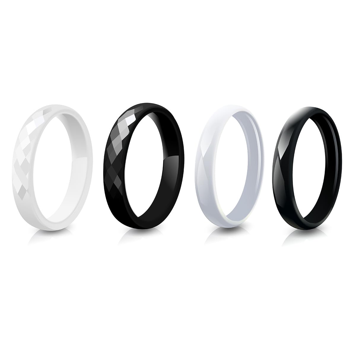 3mm Ceramic Wedding Band for W - Minimalist Ring Stackable recension och pris