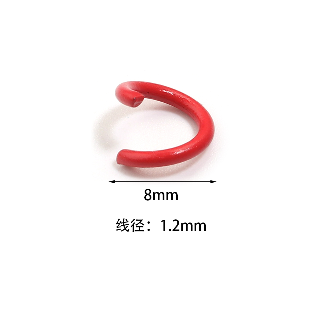 200pcs 8mm Metal Iron Colorful - Hoop Earrings recension och pris