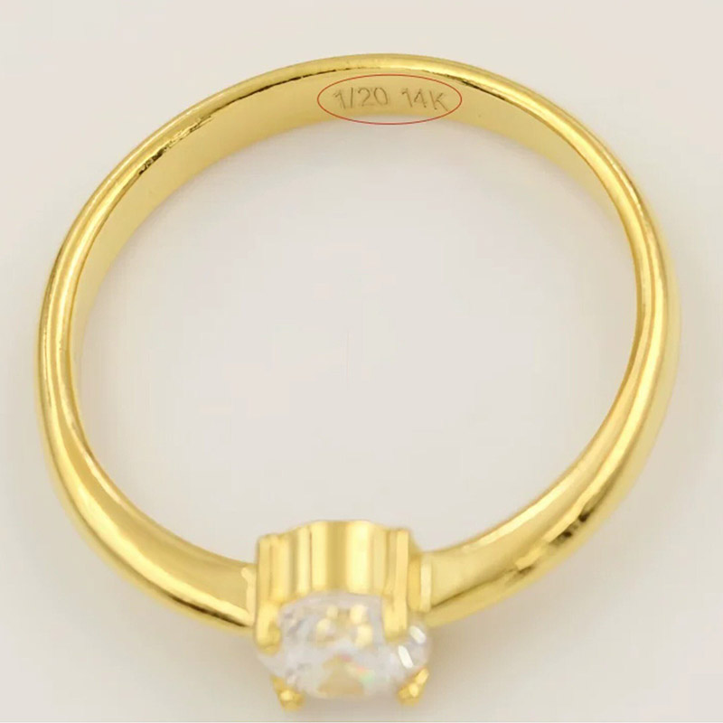 14K Gold Filled 5A CZ Ring for - Minimalist Ring Stackable recension och pris
