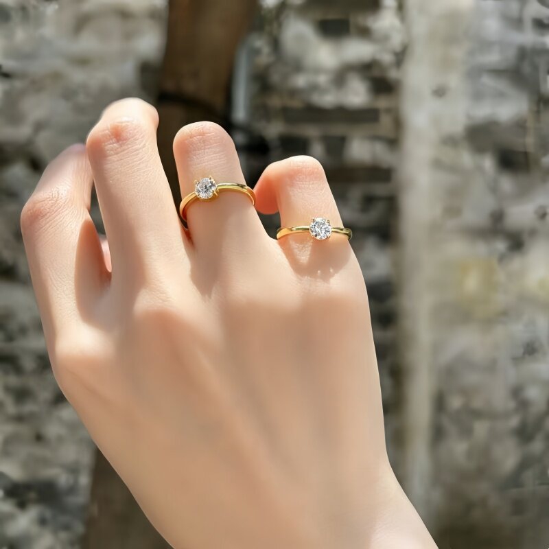 14K Gold Filled 5A CZ Ring for - Minimalist Ring Stackable recension och pris