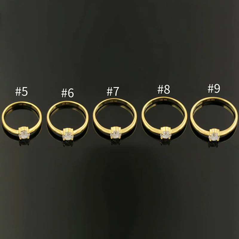 14K Gold Filled 5A CZ Ring for - Minimalist Ring Stackable recension och pris