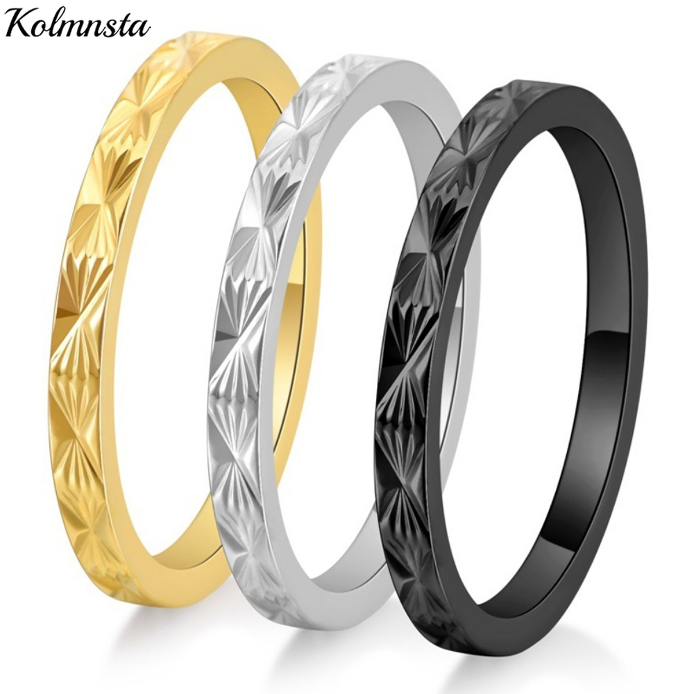 Kolmnsta 2mm Titanium Steel St - Minimalist Ring Stackable recension och pris