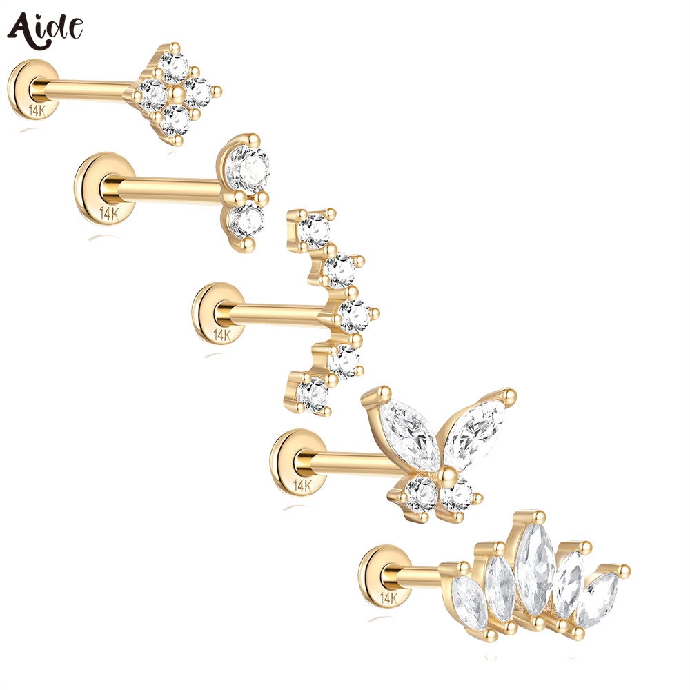 Aide DIY Zircon Pearl Earring  - Pearl Stud Earrings recension och pris