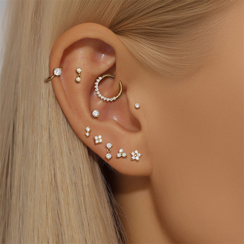Aide DIY Zircon Pearl Earring  - Pearl Stud Earrings recension och pris