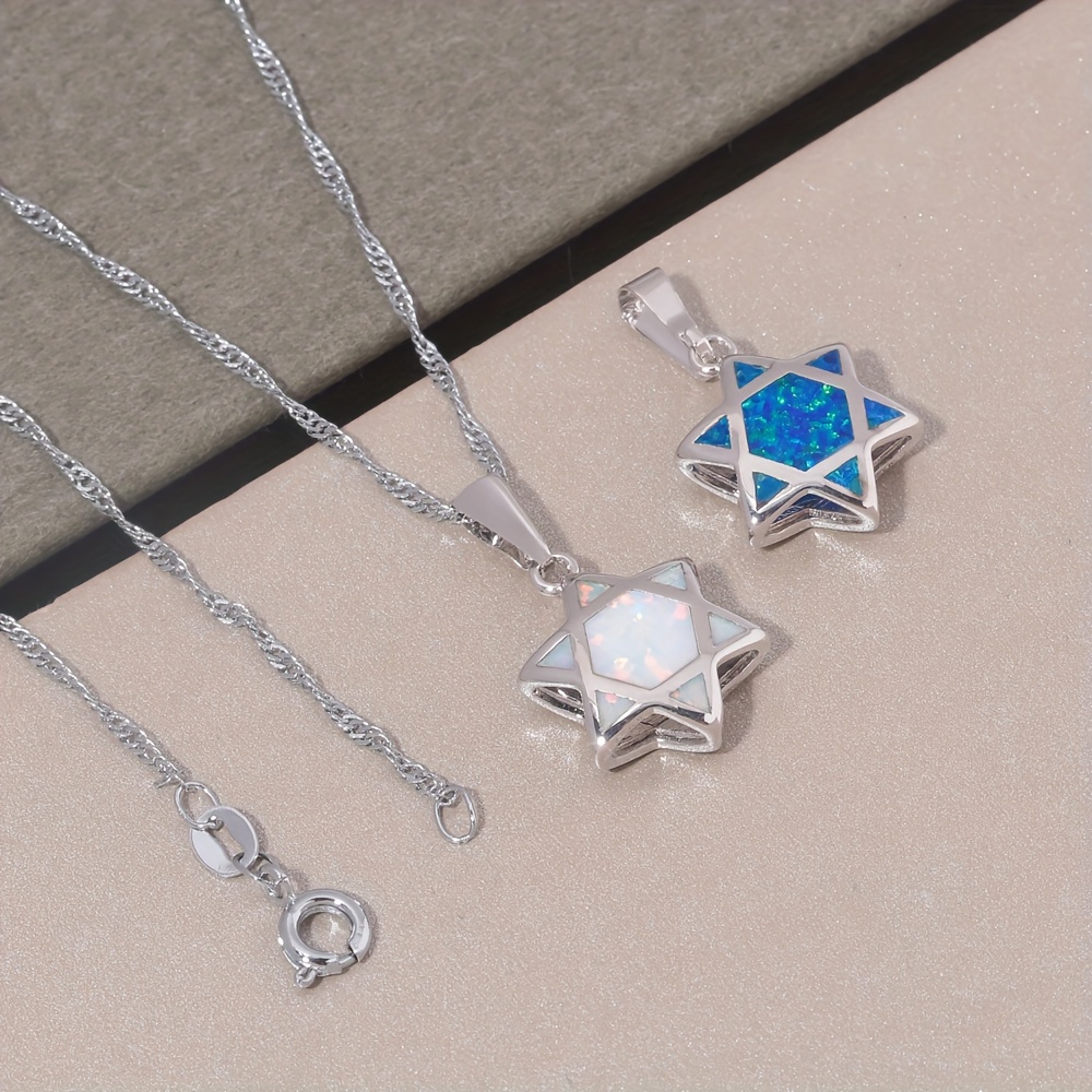Star of David Opal Pendant Nec - Jewelry & Watches Sp Z Oo Ul Frezerów 3 recension och pris