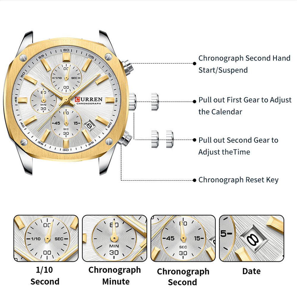 CURREN Modern Men's 42mm Sport - Jewellery Watch recension och pris