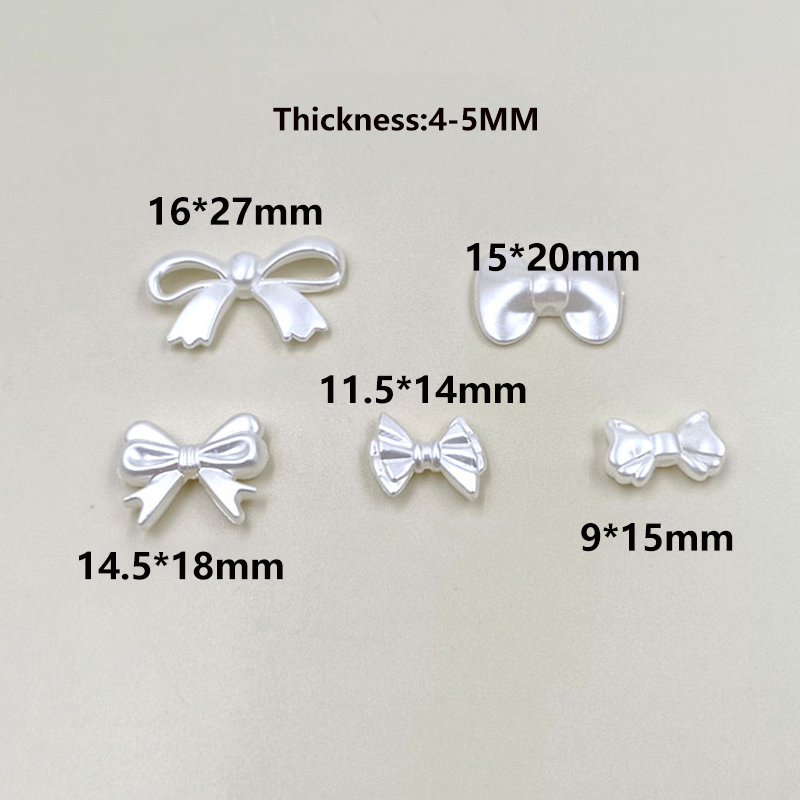 20pcs/bag Acrylic Ribbon Bow A - Pearl Stud Earrings recension och pris