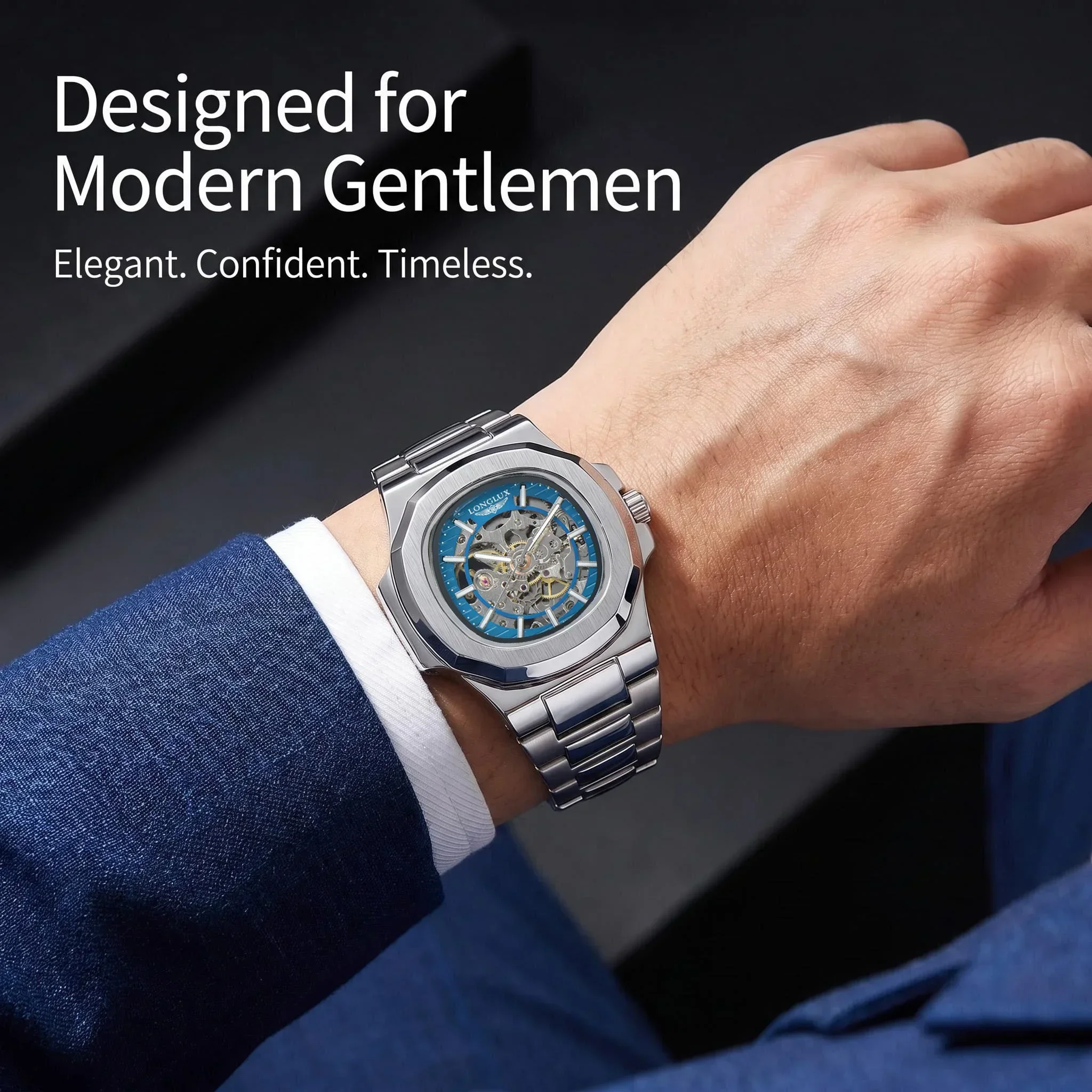 LONGLUX Men Automatic Mechanic - Seiko Watch 5 Sports recension och pris